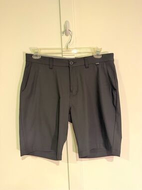 Travis Mathew Black Flat Front Performance Shorts